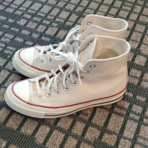 Classic Cream High-Top Athletic Shoes